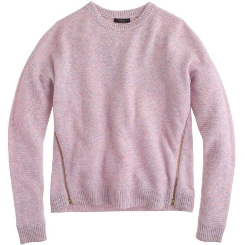 J. Crew 100% Merino Wool Sweater with Side Zippers